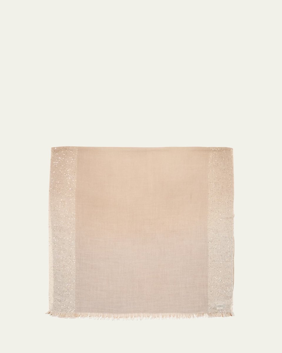 Dania Sequined Ombre Wool-Silk Scarf